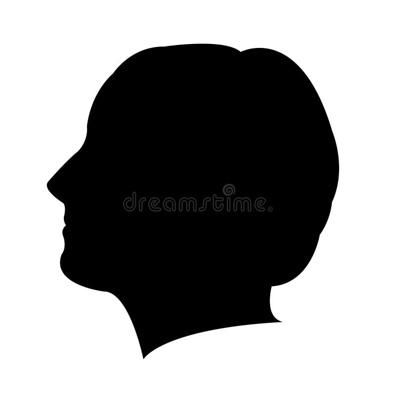A lady head silhouette stock vector. Illustration of silhouette 64883641
