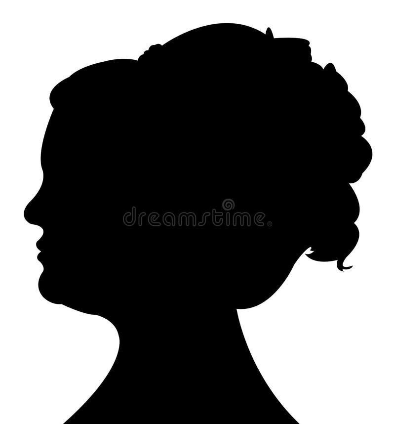 A Lady Head Silhouette Vector Stock Vector Illustration of woman