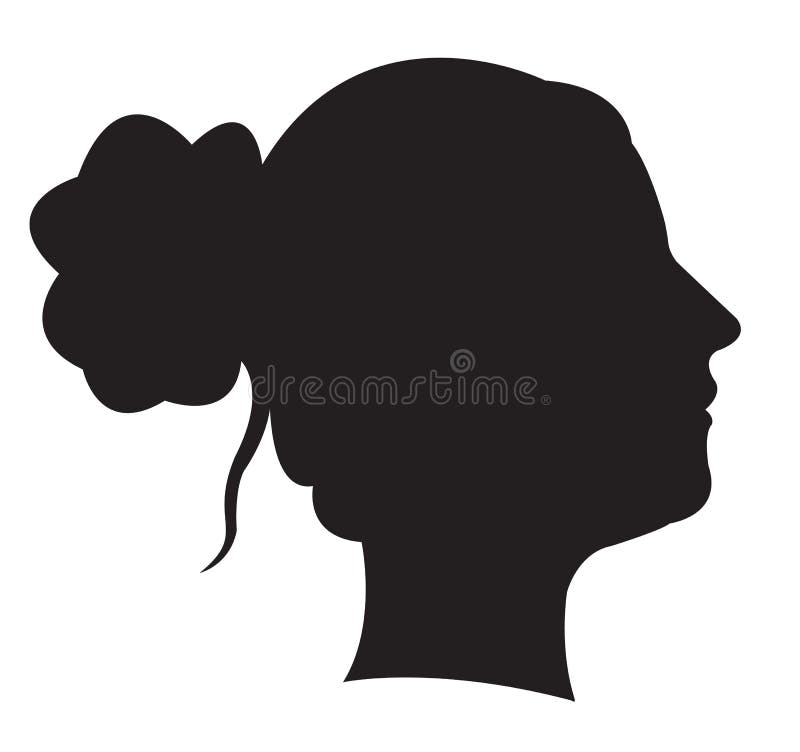 Lady Head Silhouette Vector Stock Vector Illustration of black
