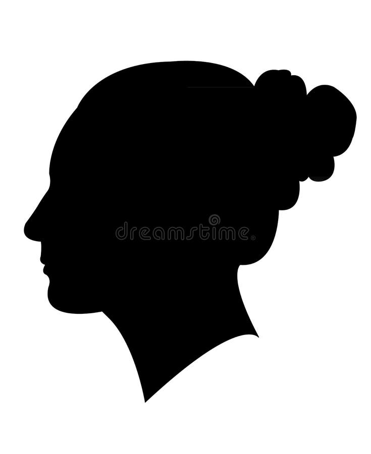 A Lady Head Silhouette Vector Stock Vector Illustration of portrait
