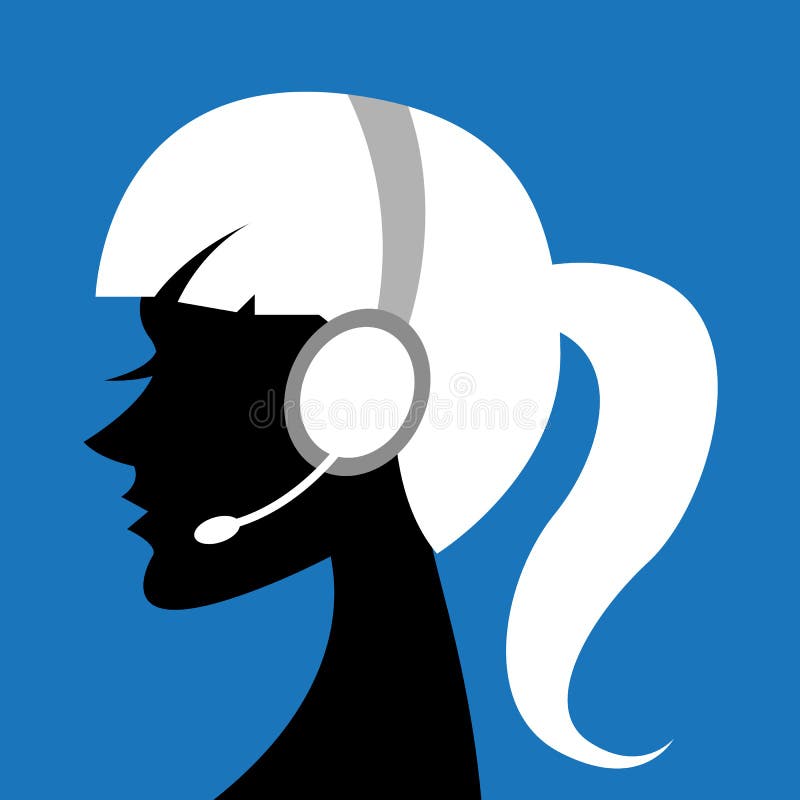 Lady with headphone