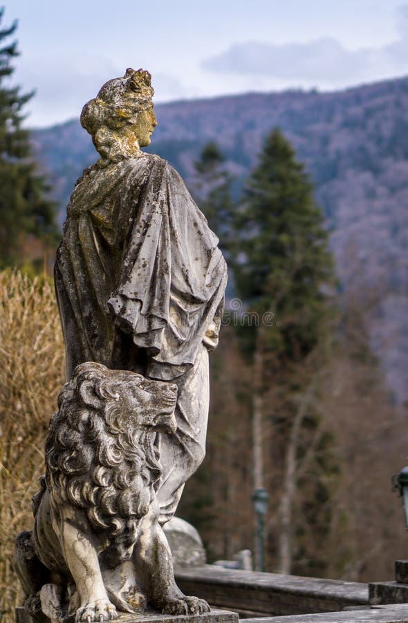 The Lady and the Lion stock photo. Image of protected 21773114