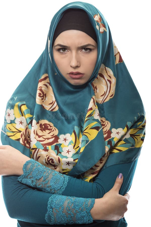 Lady In Hijab Looking Angry Stock Image Image Of Fashion Insult 