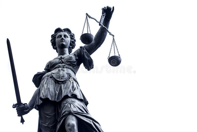 Lady Justice Stature n Germany, Frankfurt stock photos Lady Justice Stature n Germany, Frankfurt stock photos