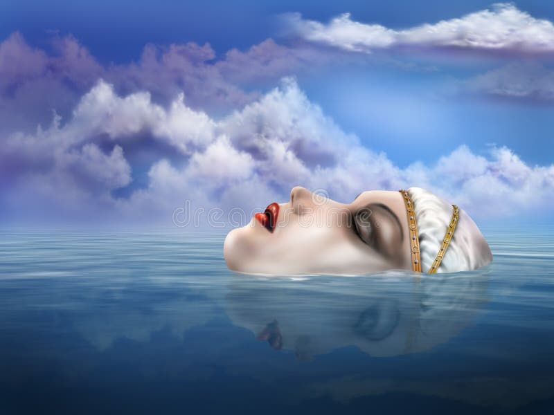 Lady of the Lake stock illustration. Illustration of peaceful - 26444320