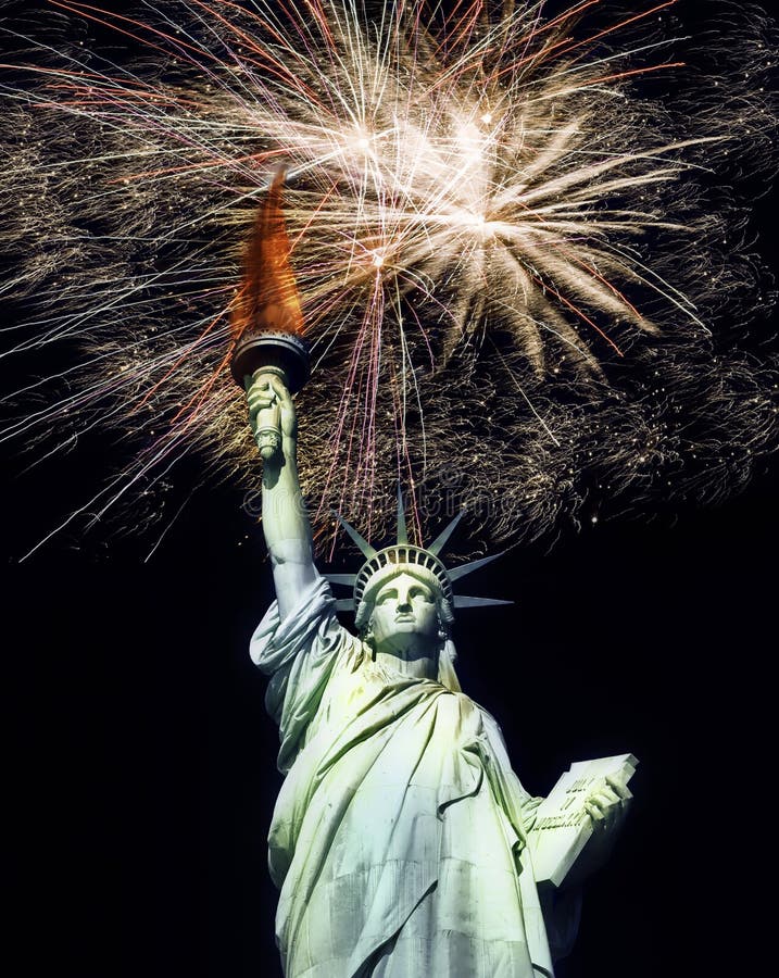 Statue of Liberty. stock photo. Image of exploding, explosion 252378542
