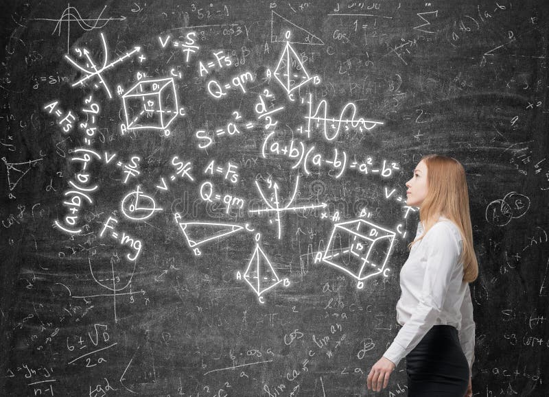 chalkboard with math