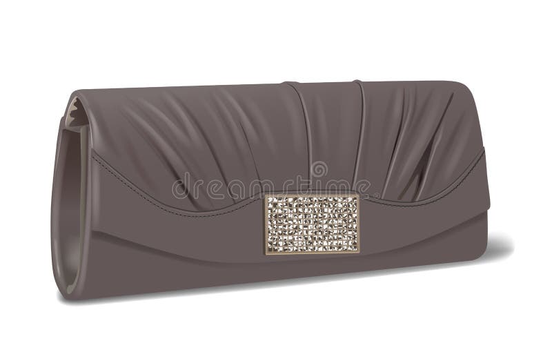 Lady purse. Vector realistic lady purse on white background, eps10 file, gradient mesh and transparency used stock illustration