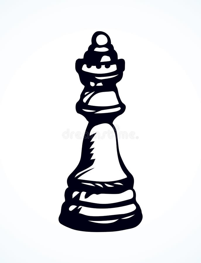 Chess Board. Vector Drawing Stock Vector - Illustration of piece, leader:  141703134