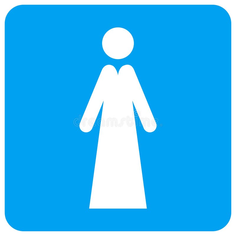 Lady Rounded Square Raster Icon stock illustration