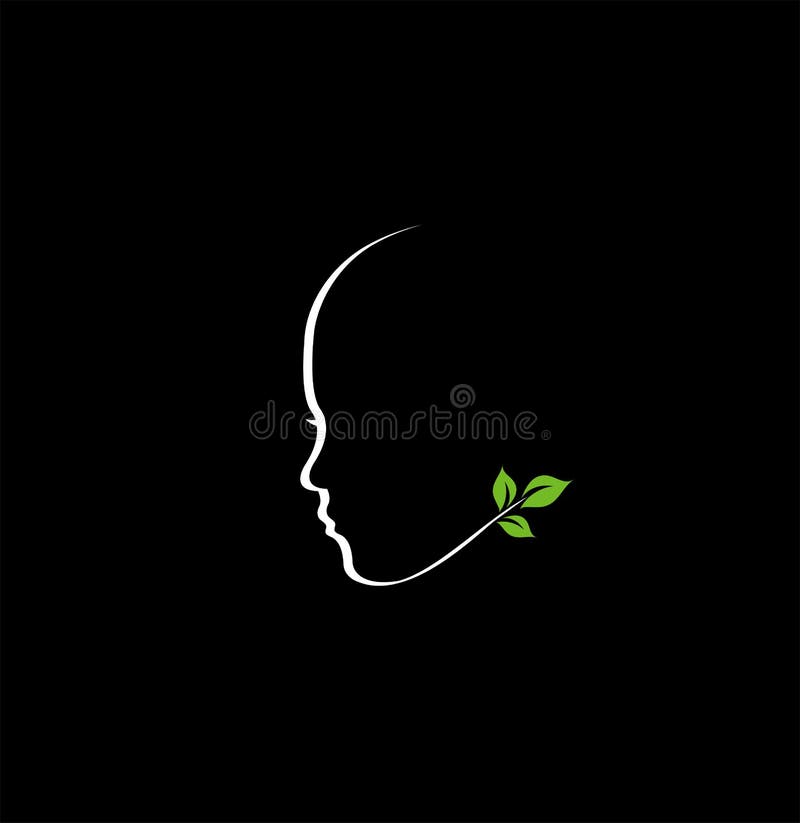 Lady s face silhouette stock vector. Illustration of girl - 38350786