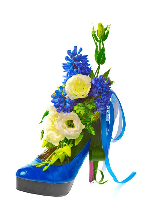 Lady S Shoe Decorated with Flowers Stock Photo Image of celebration