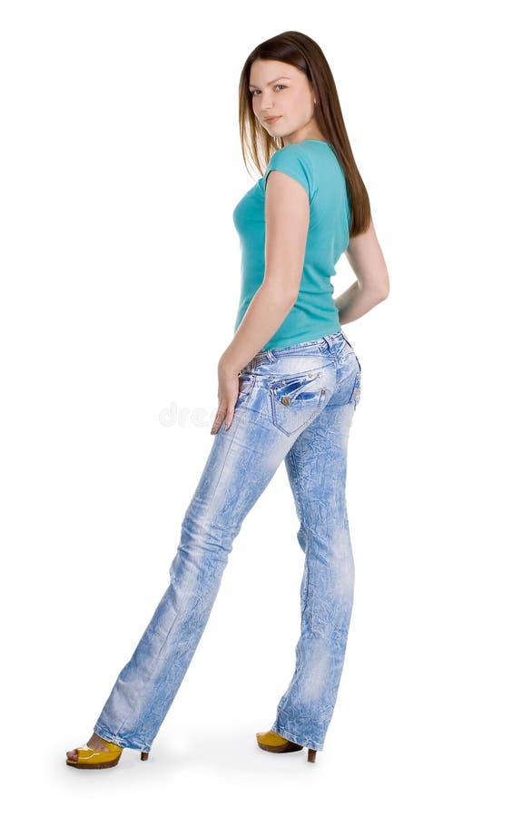 Lady standing stock images