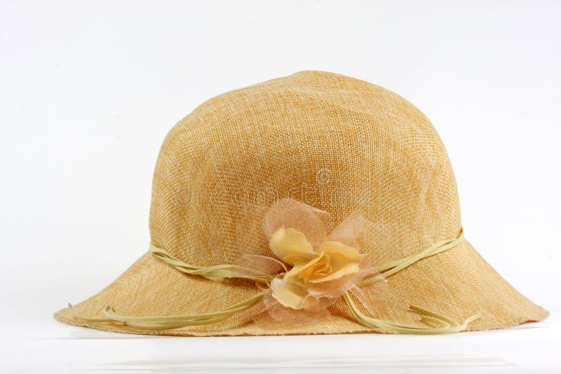Lady Straw Hat With Flower Ribbon
