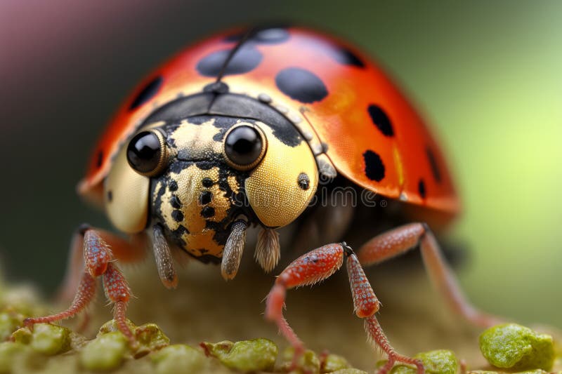 Ladybird în închiderea macrocomenzilor royalty free illustration
