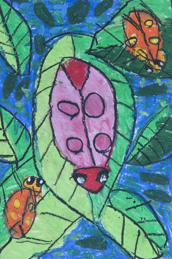 Ladybug as free hand drawing
