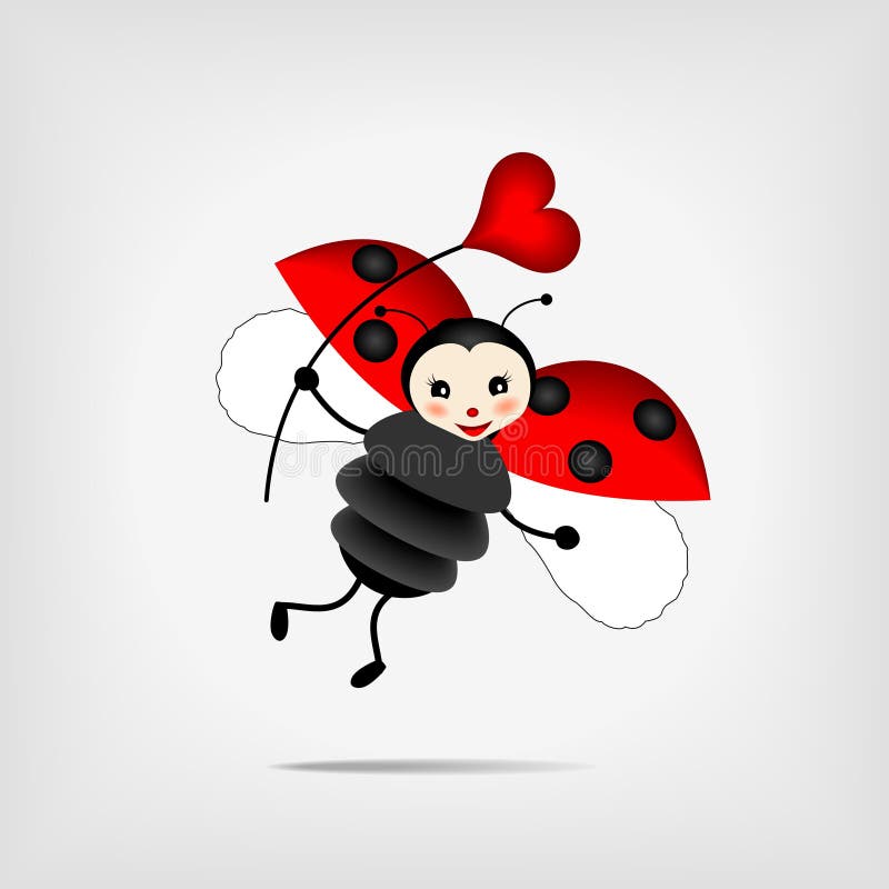 Ladybug con cuore royalty illustrazione gratis Ladybug con cuore royalty illustrazione gratis