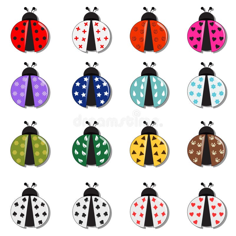 Ladybug Fancy. Icon for decoration artwork - vector royalty free illustration