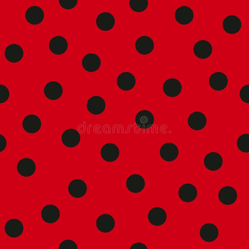 Ladybug pattern. Seamless vector