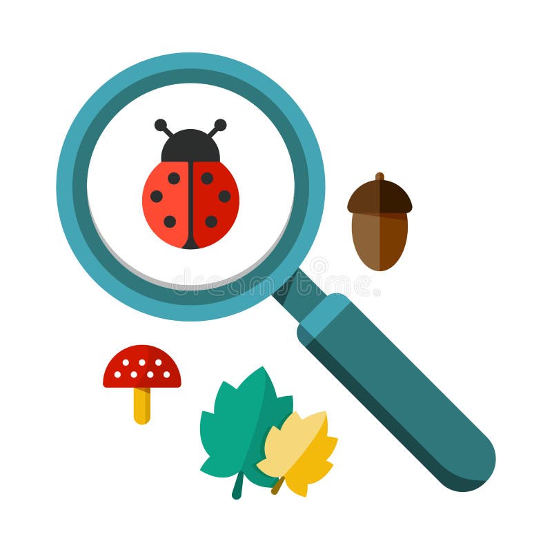 Ladybug și un lubrifiant royalty free illustration