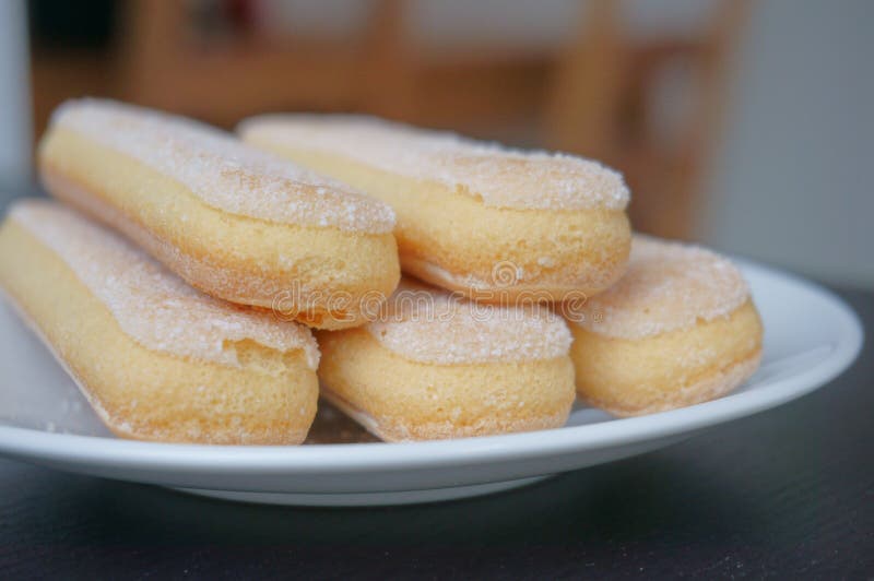 Ladyfingers on plate