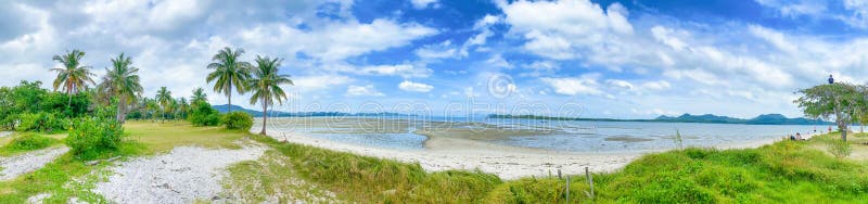 Laem Had Beach in Phuket area, Thailand. Panoramic view