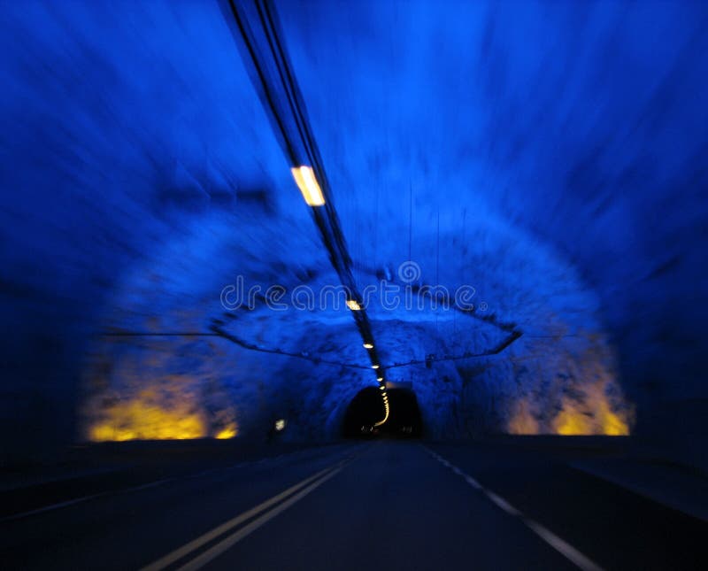 The Laerdal Tunnel royalty free stock image