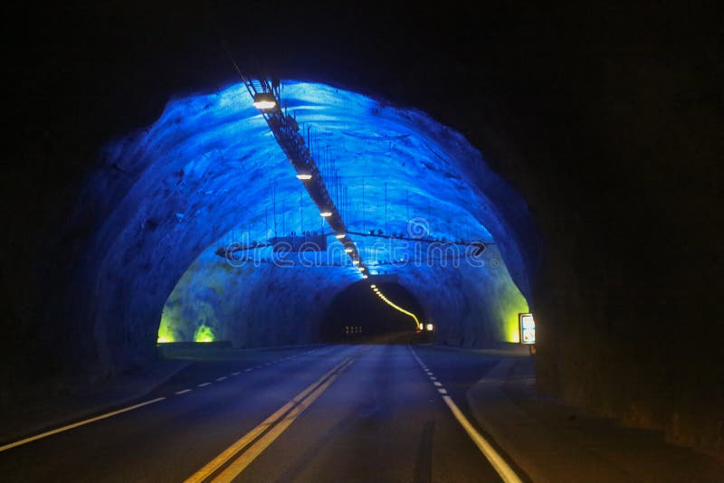 Laerdal Tunnel Norway stock images