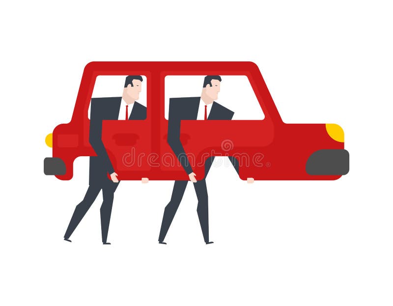 lag f?r megafon f?r man f?r aff?rskaffelady Bilen går benet automatisk med ben royaltyfri illustrationer lag f?r megafon f?r man f?r aff?rskaffelady Bilen går benet automatisk med ben royaltyfri illustrationer