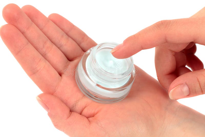 Laga mat med grädde handen royaltyfria bilder Laga mat med grädde handen royaltyfria bilder