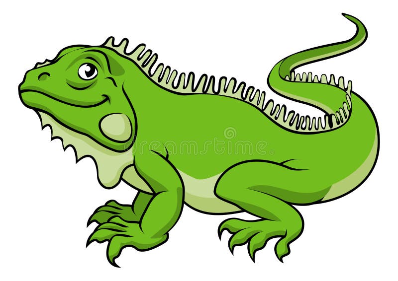 Iguana de desenho animado ilustração do vetor