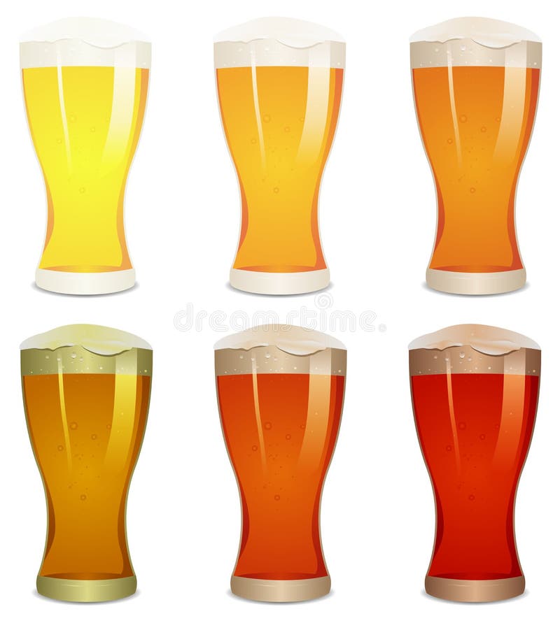 Lager, Amber and Stout Beers Set Stock Vector Illustration of gold, condensation 23688789