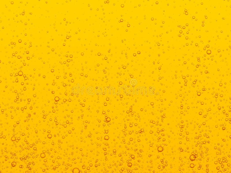 Lager beer with bubbles vector background. Cold carbonated drink, sparkling lemonade.