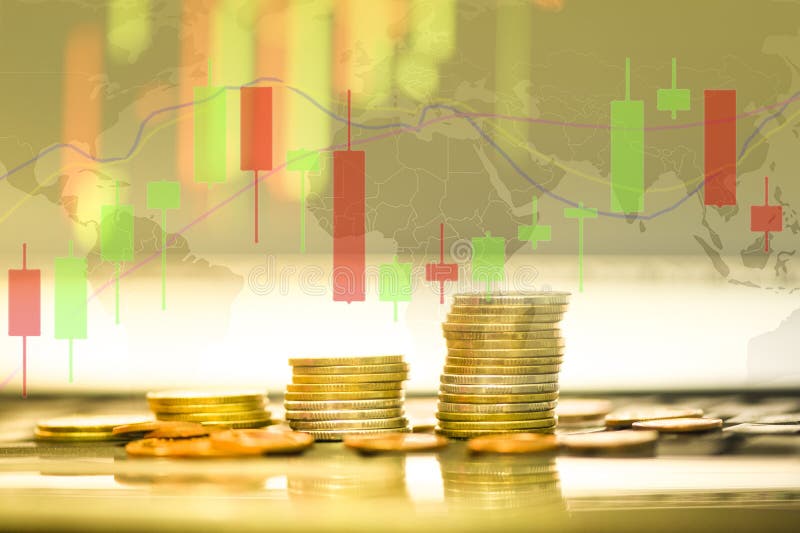 Lagerföra investeringen för det guld- myntet för forexhandeln - diagram för affärsgraf av finansiell brädeskärm lagerför framtida fotografering för bildbyråer Lagerföra investeringen för det guld- myntet för forexhandeln - diagram för affärsgraf av finansiell brädeskärm lagerför framtida fotografering för bildbyråer