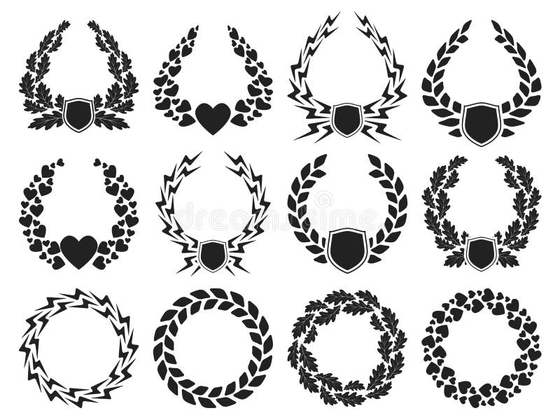 Lagerkranssamling royaltyfri illustrationer Lagerkranssamling royaltyfri illustrationer