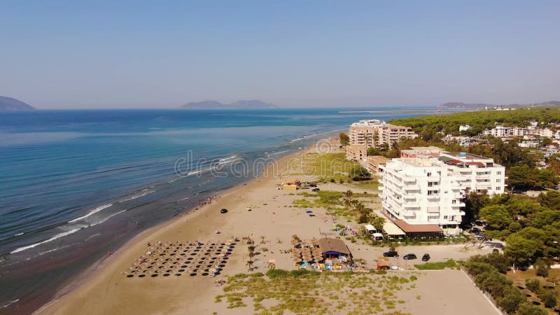 Lagerstrand albania vlore gammal strandlinje