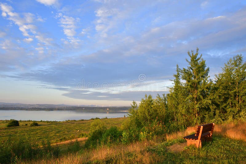 Lago Berzdorf immagini stock libere da diritti