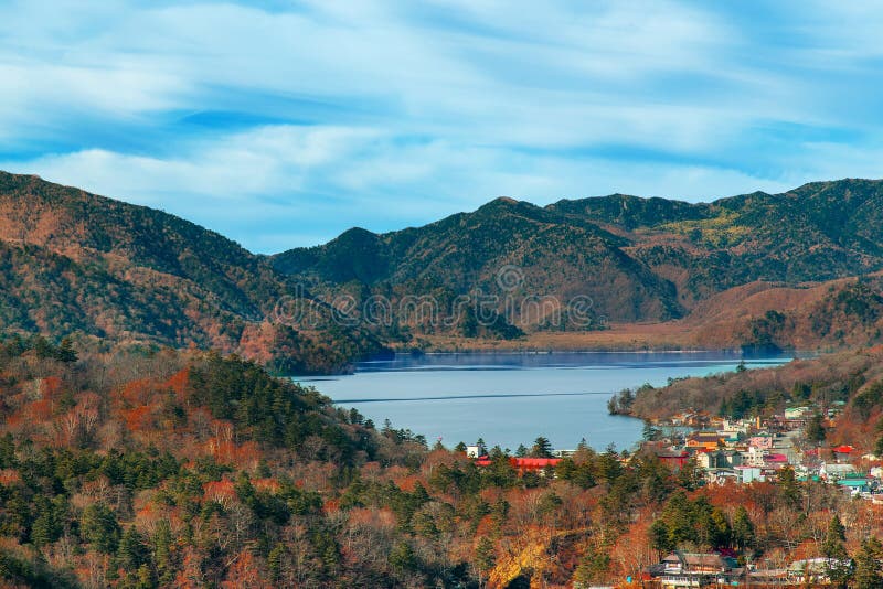 Lago Chuzenji En El Parque Nacional De Nikko En Japon Foto De Archivo Imagen De Bosque Hojas