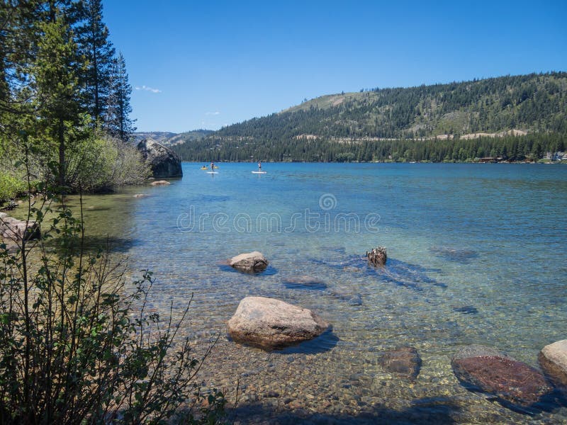 Donner Lake, California in the Sierra Nevada Range. Donner Lake, California in the Sierra Nevada Range