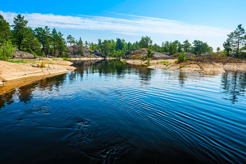 Lago ladoga foto de stock. Imagem de ensolarado, ladoga 125376804