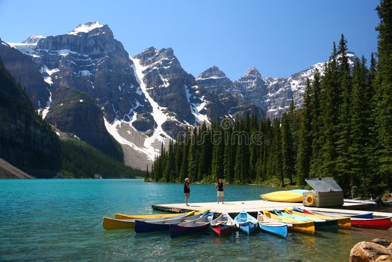 Lago moraine, sosta nazionale del Banff, Canada