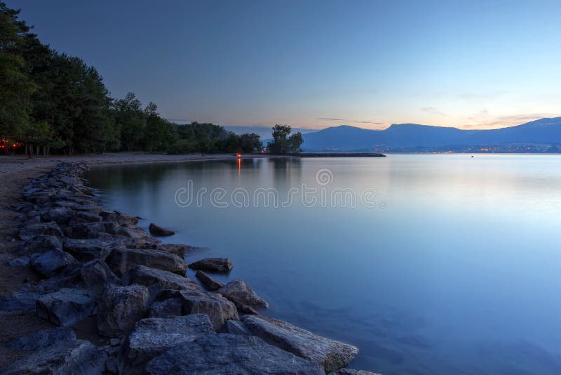 Lago Neuchatel, Svizzera fotografie stock Lago Neuchatel, Svizzera fotografie stock