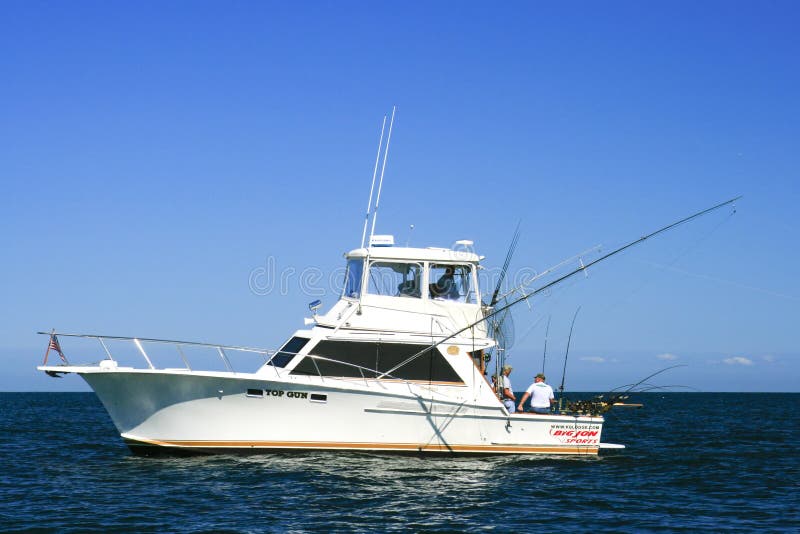 Lago Ontario - barco Top Gun fishing deportiva de la carta fotografía de archivo libre de regalías