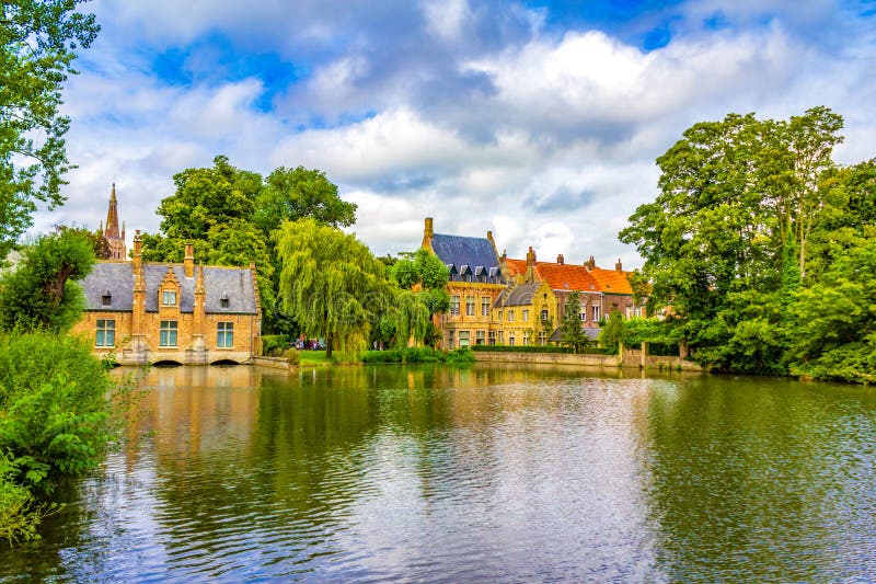 Sashuis Sluice House at lake Minnewater in Bruges, BelgiumSashuis. Sluice house, built in 1519 above the lock by the canalized lake Minnewater in Bruges. The building was restored at the end of the 19th century. the Lake of Love in Bruges, Belgium, fairytale scenery in Bruges. Bruges Brugge historic city is a prominent World Heritage Site of UNESCO.August 7th 2016. Sashuis Sluice House at lake Minnewater in Bruges, BelgiumSashuis. Sluice house, built in 1519 above the lock by the canalized lake Minnewater in Bruges. The building was restored at the end of the 19th century. the Lake of Love in Bruges, Belgium, fairytale scenery in Bruges. Bruges Brugge historic city is a prominent World Heritage Site of UNESCO.August 7th 2016