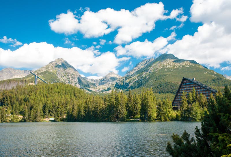 Lago strbske pleso fotos de archivo Lago strbske pleso fotos de archivo