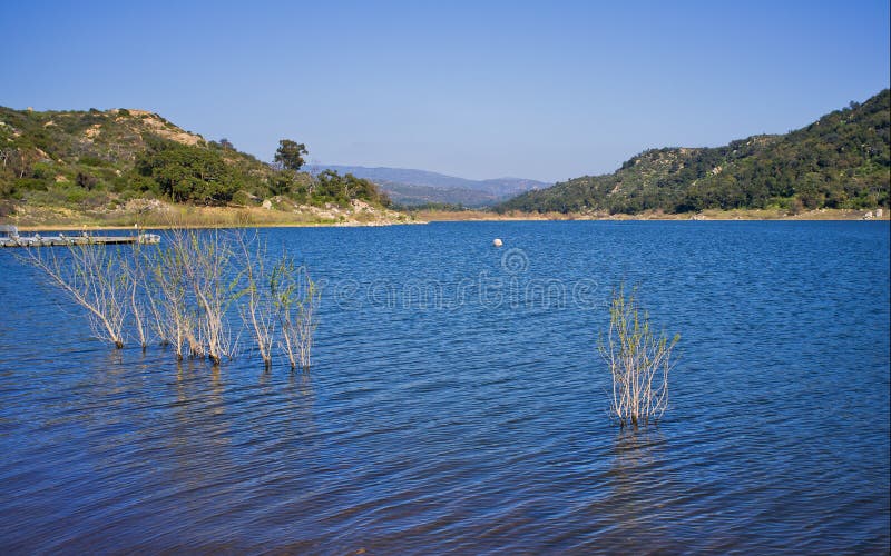 Lago Wohlford, condado de San Diego, California fotos de archivo libres de regalías Lago Wohlford, condado de San Diego, California fotos de archivo libres de regalías