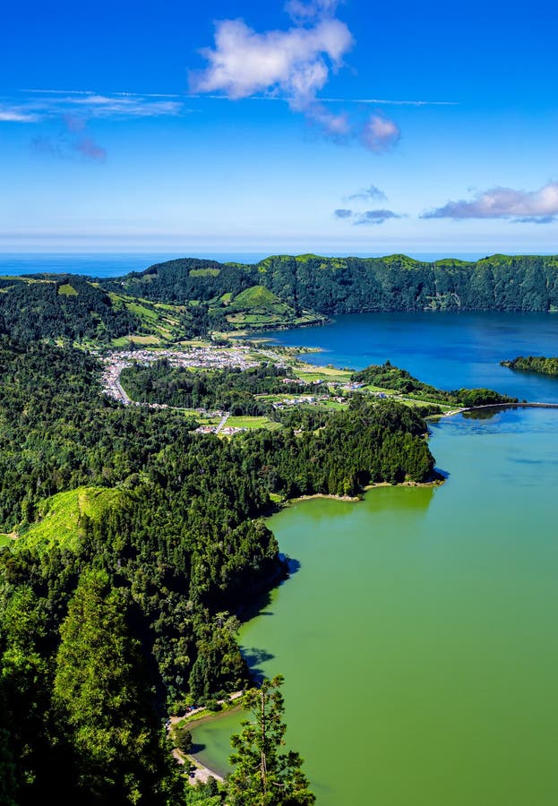 Lagoa das Sete Cidades, São Miguel Island, Azores, Portugal, Europe. Lagoa das Sete Cidades, SÃ£o Miguel Island, Azores, AÃ§ores, Portugal, Europe