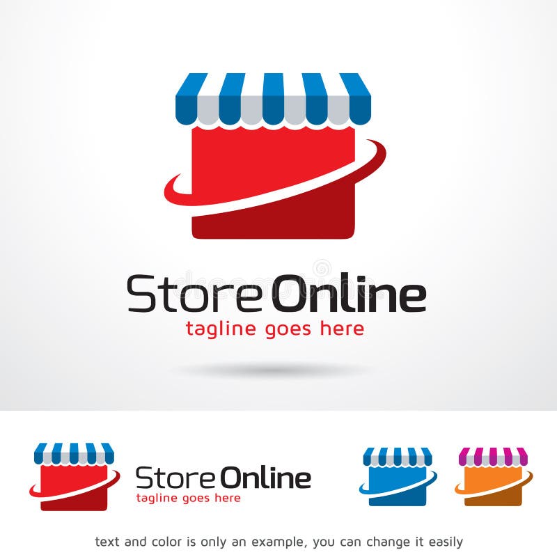 Lagra online-Logo Template Design Vector vektor illustrationer Lagra online-Logo Template Design Vector vektor illustrationer