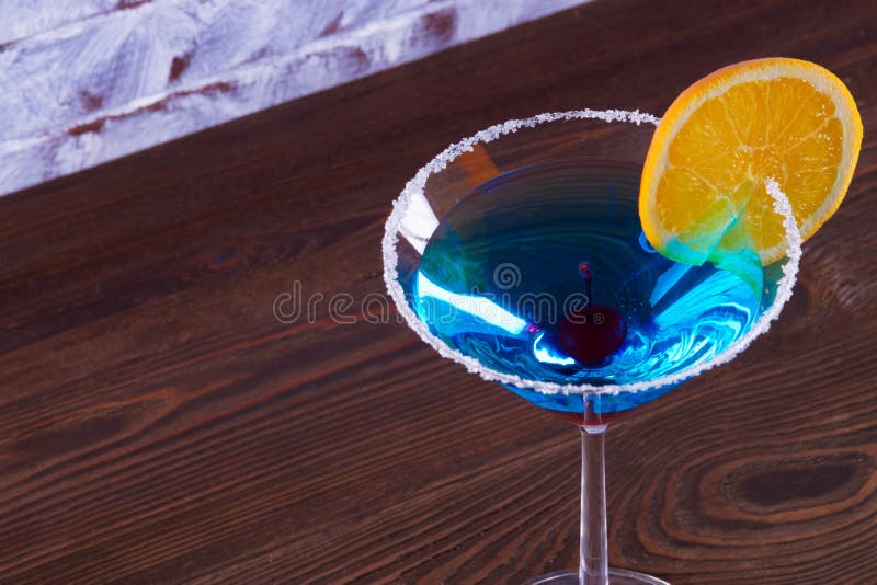 Laguna Azul Margarita Cocktail Foto de archivo Imagen de dulce