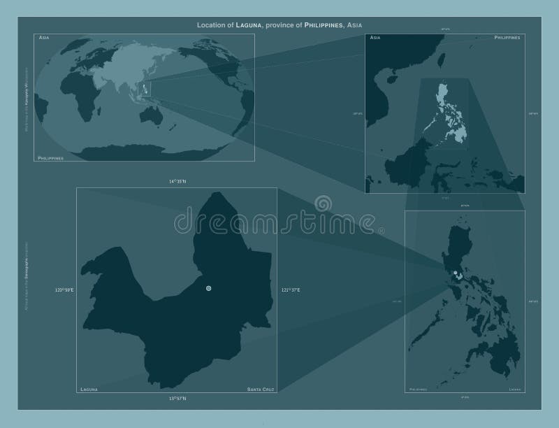 Laguna, Philippines. Described Location Diagram Stock Illustration Illustration of shape